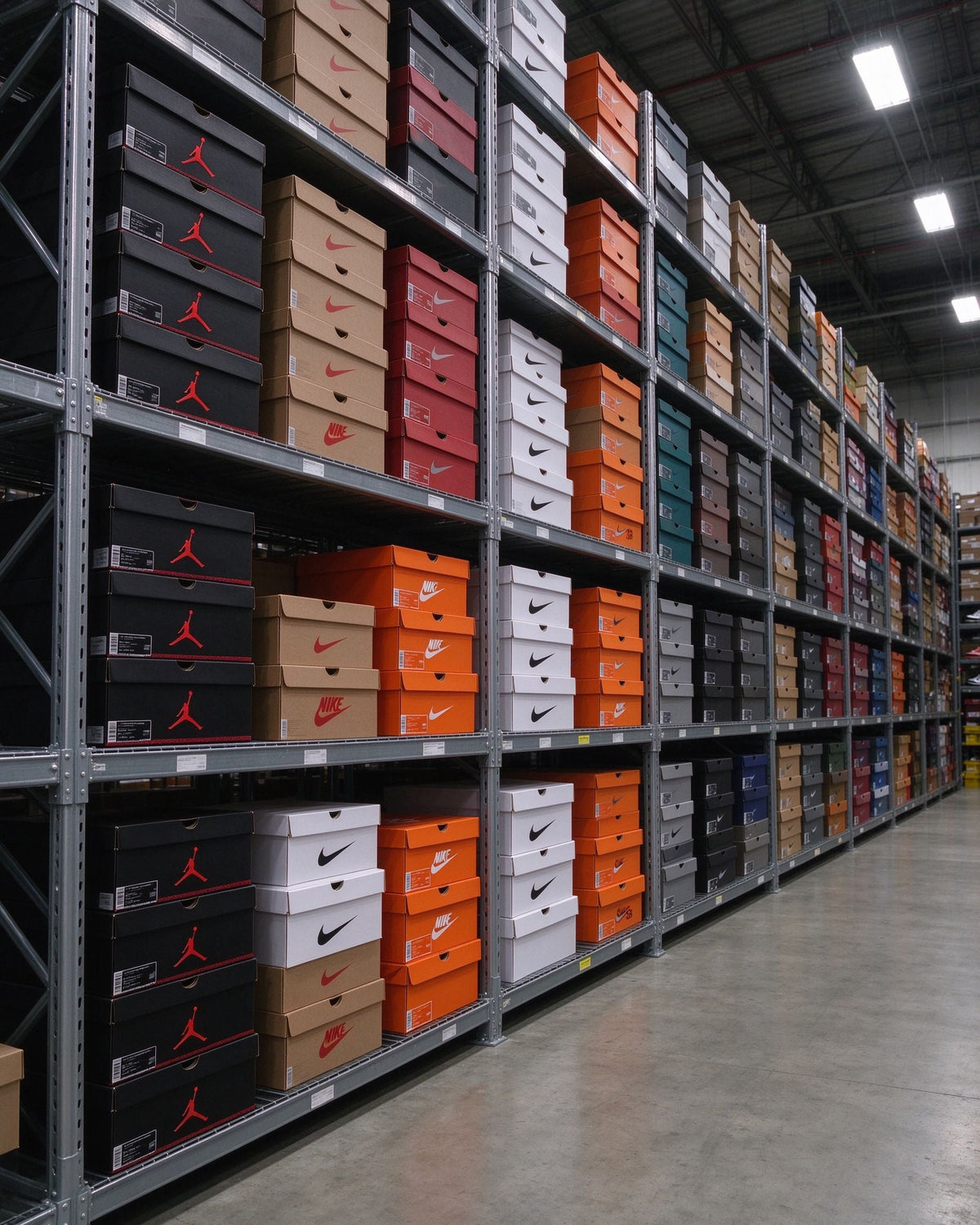 Clearing stock of authentic trendy sneakers