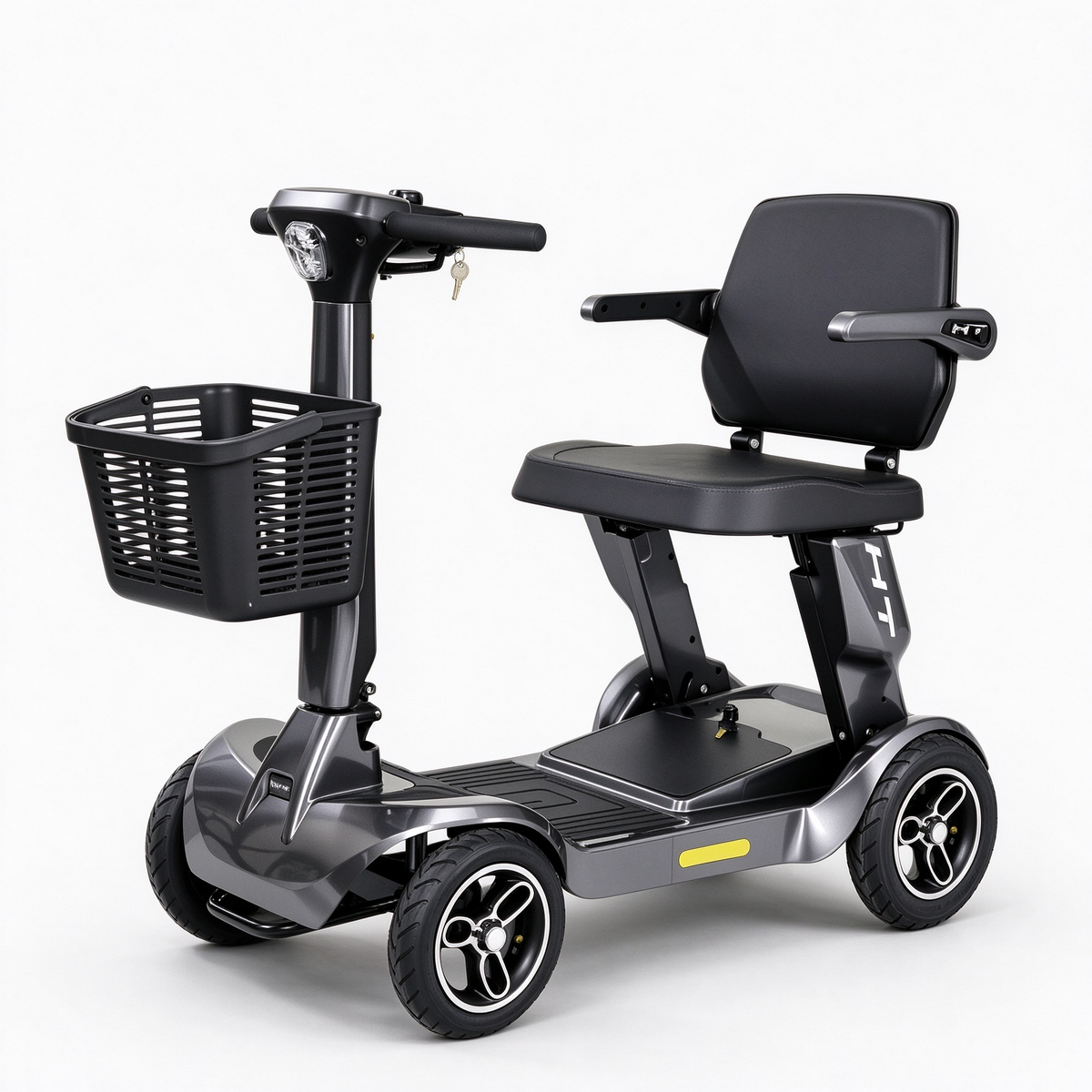 Foldable 4-Wheel Mobility Scooter for Seniors | 40KM Long Range, Anti-Tip Safe Electric Mobility Scooter