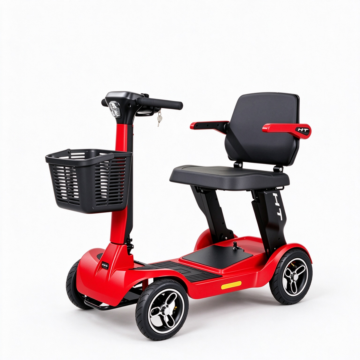 Foldable 4-Wheel Mobility Scooter for Seniors | 40KM Long Range, Anti-Tip Safe Electric Mobility Scooter